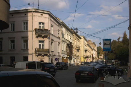 A view of the part of Valova str. (view from the west)