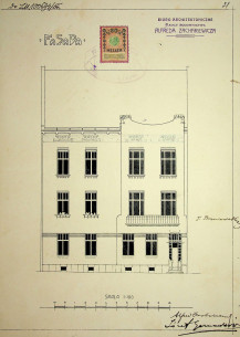 Проєкт головного фасаду, 1905