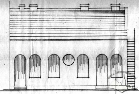 Principal elevation of the synagogue