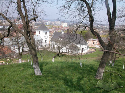 Vul. Khmelnytskoho, 36. A view of the convent from the Vysokyi Zamok ("High Castle")