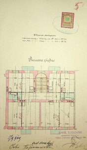 План 2-го поверху з первинного проєкту будинку (1909)