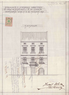 Креслення фасаду з 1910 року