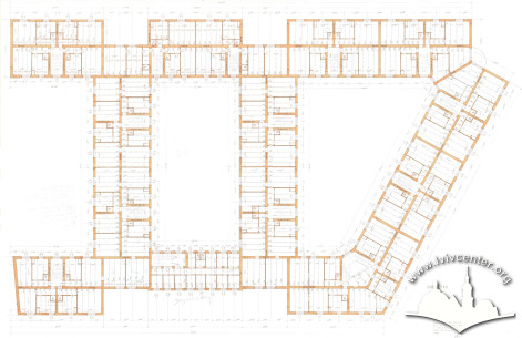 План 3-го і 4-го поверхів за проектом Збіґнєва Жепецького 1928 р. (з фондів Державного архіву Львівської області, 2/2/5546)
