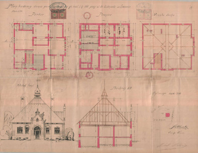 Первісний проєкт вілли з 1905 року, який підписали Станіслав Уленецький і Міхал Макович