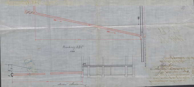 Схема підключення будинку до каналізації з 1906 року, яку підписав Міхал Макович