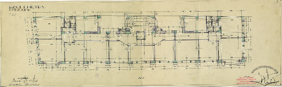 План 2-го поверху з оригінального проекту будинку 1928 р.