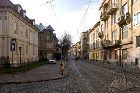Vul. Henerala Chuprynky. The building #11a is second on the left