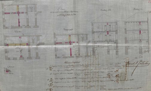 Проект реконструкції магазину в попередньому будинку. 1883 р.