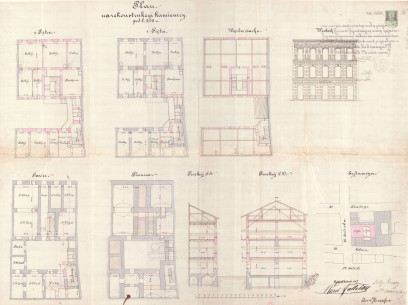 Проект реконструкції попереднього будинку. 1886р.