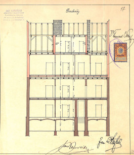 Cross-section from the project for adding the third floor (1911)
