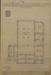 Проєкт реконструкції 1908 року. План першого поверху