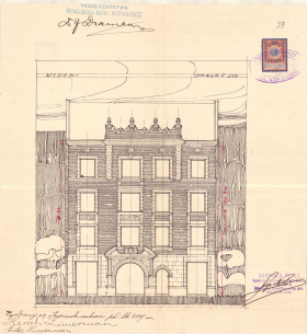 Main elevation as designed by Leopold Reiss in 1912