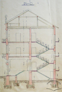 Поперечний розріз (оригінальний проект 1905 р.)