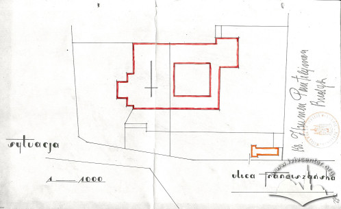 Site plan of the territory belonging to the Franciscan monks