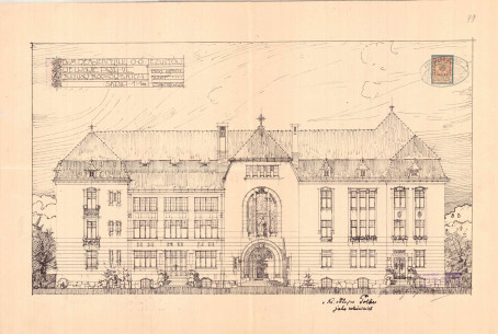 Проєкт фасаду реколекційного дому, 1907