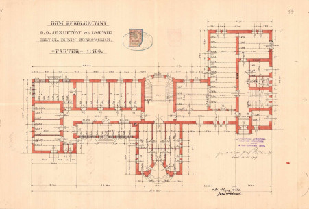 План 1-го поверху реколекційного дому, 1907