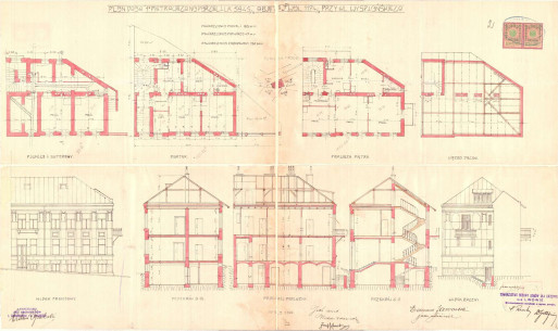 The original 1909 project of the building