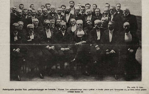 Members of the Polytechnic Society and guests at the opening of their building in January 1907