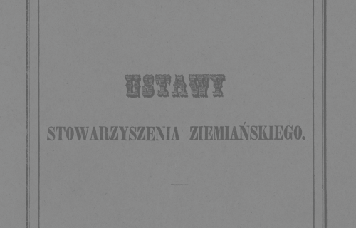 The Landowners' Society (Stowarzyszenie Ziemiańskie)