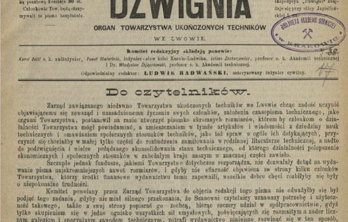 The Czasopismo Techniczne (Technical Journal), 1877-1914