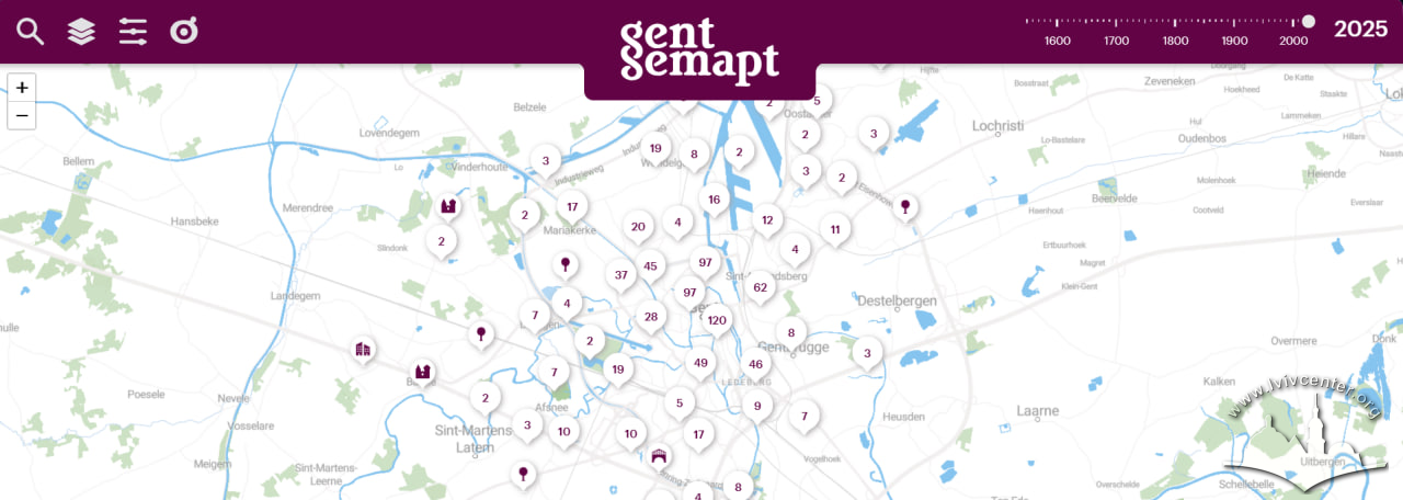 Ghent Mapped. Зв'язок часу, місця та людей