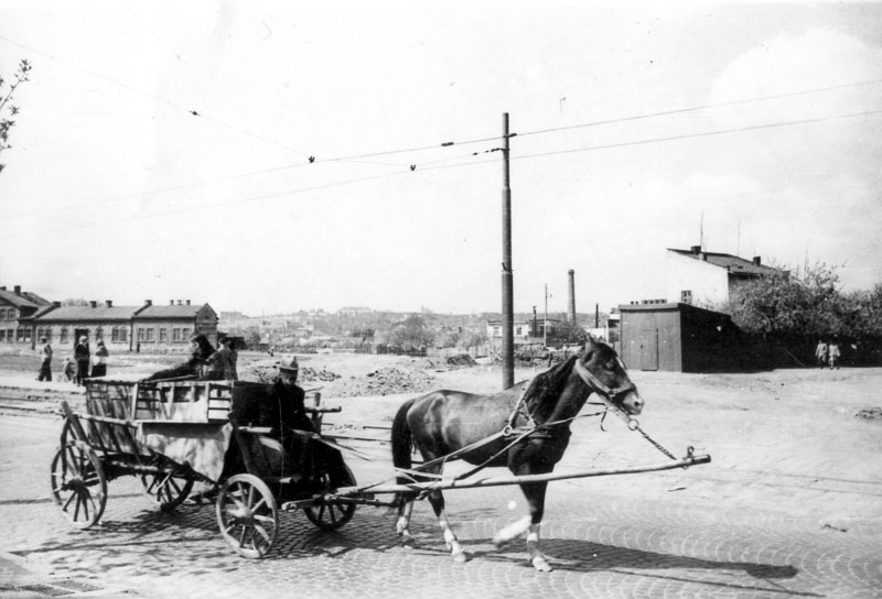 Vul. Zamarstynivska in the area where it now intersects with vul. Lypynskoho. Late 1940s – early 1950s./From the private collection of Andriy Dorosh